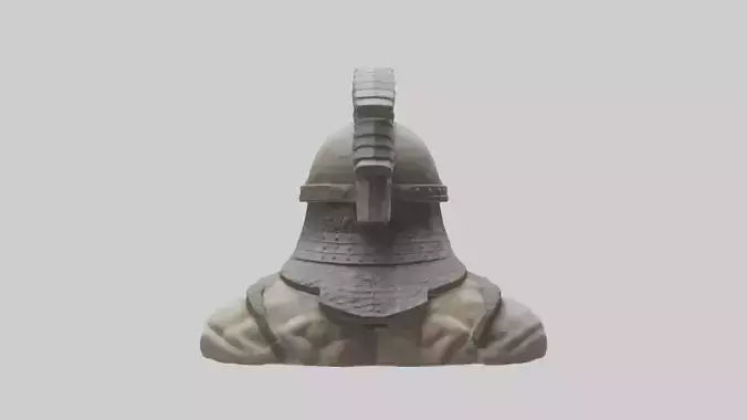 3D model Head of a Warrior statue model VR / AR / low-poly