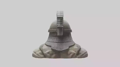 3D model Head of a Warrior statue model VR / AR / low-poly