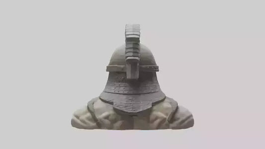 3D model Head of a Warrior statue model VR / AR / low-poly