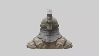3D model Head of a Warrior statue model VR / AR / low-poly