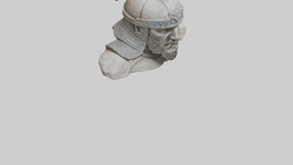 3D model Head of a Warrior statue model VR / AR / low-poly