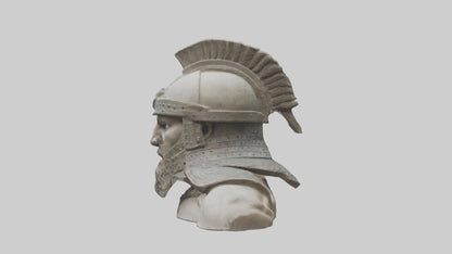 3D model Head of a Warrior statue model VR / AR / low-poly