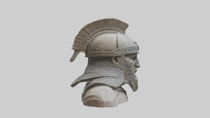 3D model Head of a Warrior statue model VR / AR / low-poly