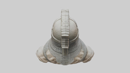 3D model Head of a Warrior statue model VR / AR / low-poly