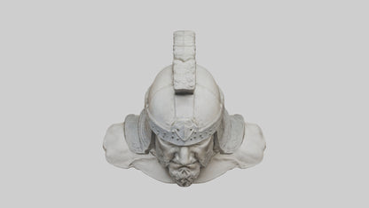 3D model Head of a Warrior statue model VR / AR / low-poly