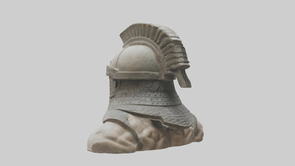 3D model Head of a Warrior statue model VR / AR / low-poly