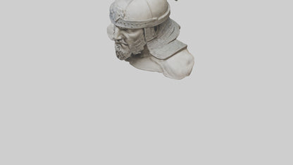 3D model Head of a Warrior statue model VR / AR / low-poly