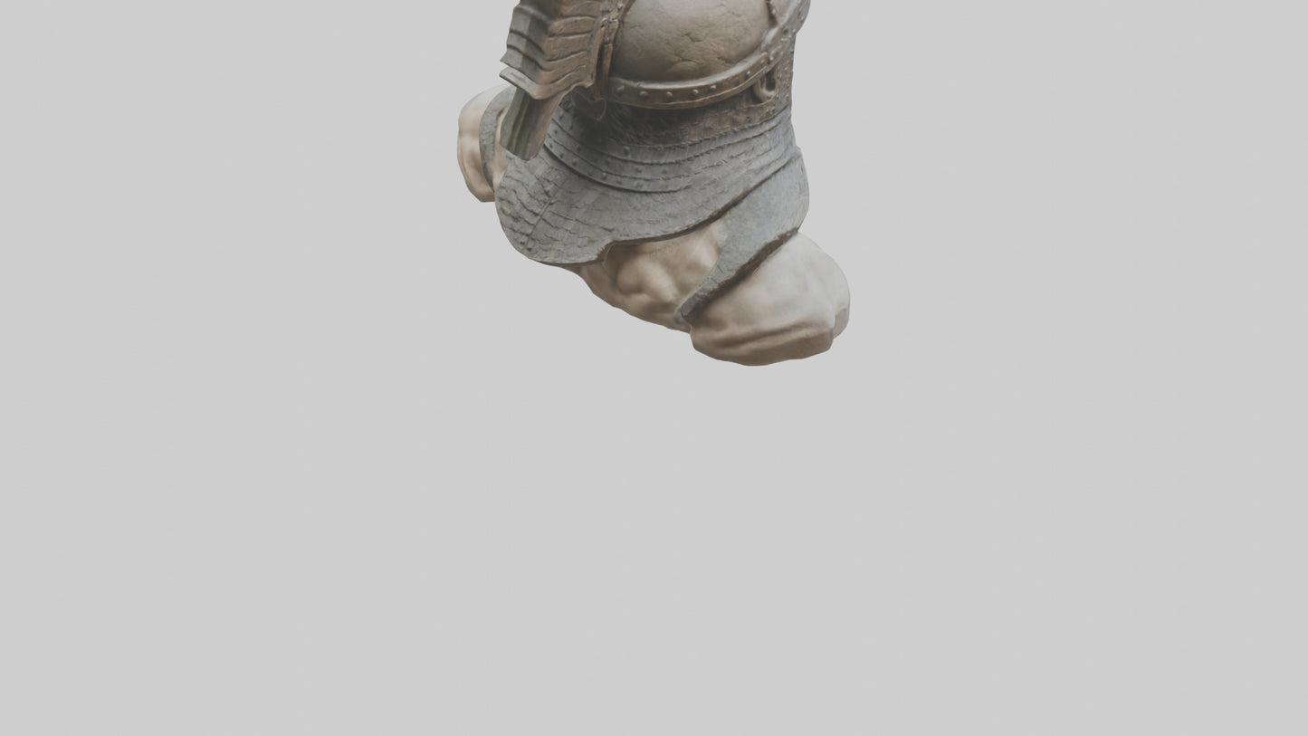 3D model Head of a Warrior statue model VR / AR / low-poly