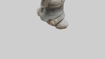 3D model Head of a Warrior statue model VR / AR / low-poly