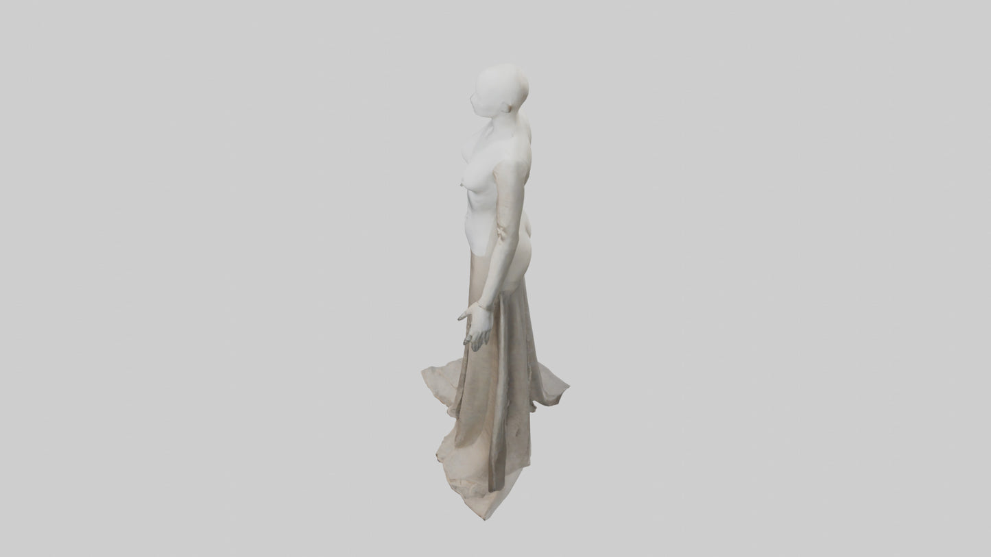 3D model Headless woman model VR / AR / low-poly