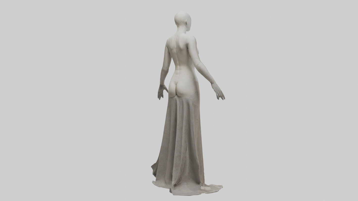 3D model Headless woman model VR / AR / low-poly