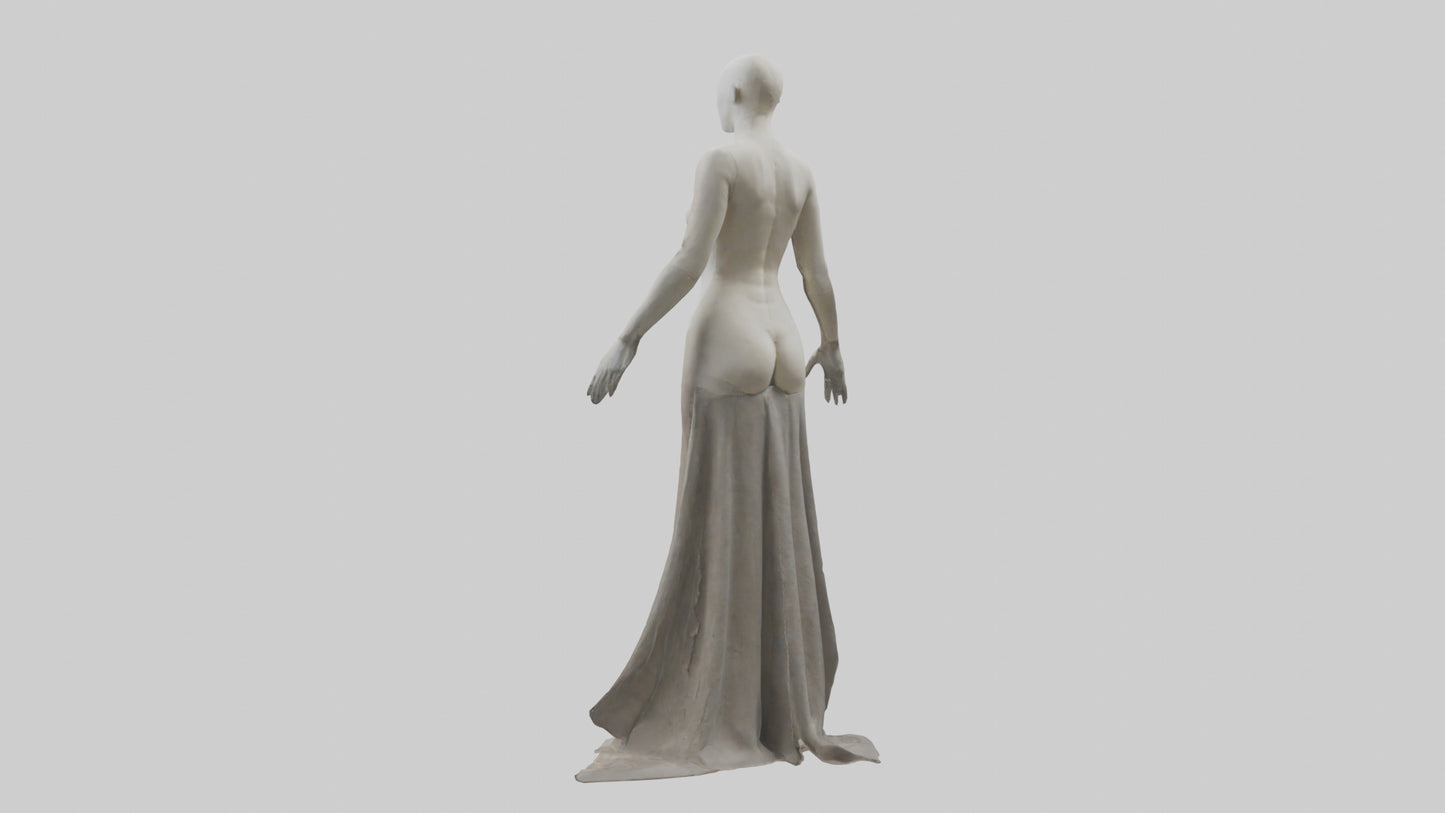 3D model Headless woman model VR / AR / low-poly