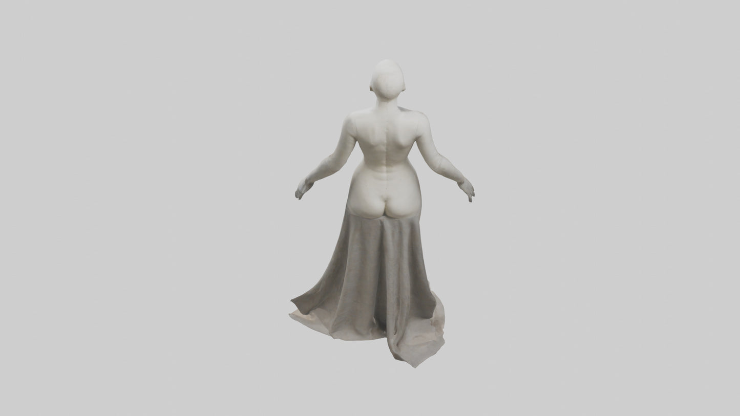 3D model Headless woman model VR / AR / low-poly