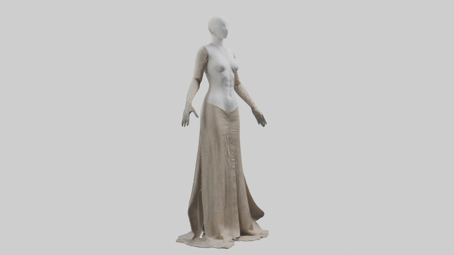 3D model Headless woman model VR / AR / low-poly