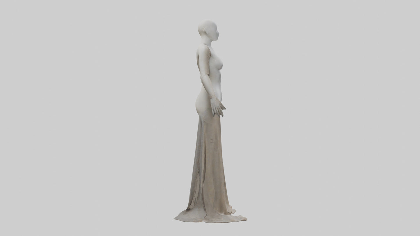 3D model Headless woman model VR / AR / low-poly