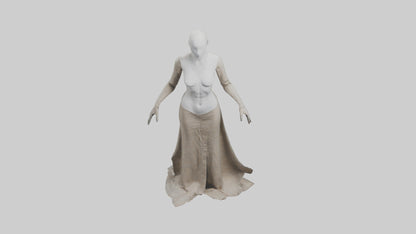 3D model Headless woman model VR / AR / low-poly