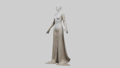 3D model Headless woman model VR / AR / low-poly