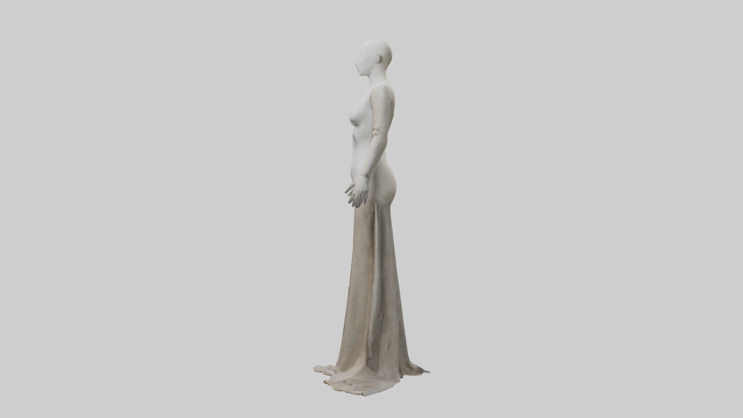 3D model Headless woman model VR / AR / low-poly