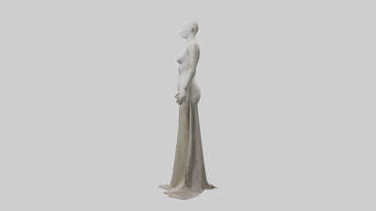 3D model Headless woman model VR / AR / low-poly