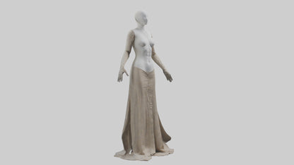 3D model Headless woman model VR / AR / low-poly