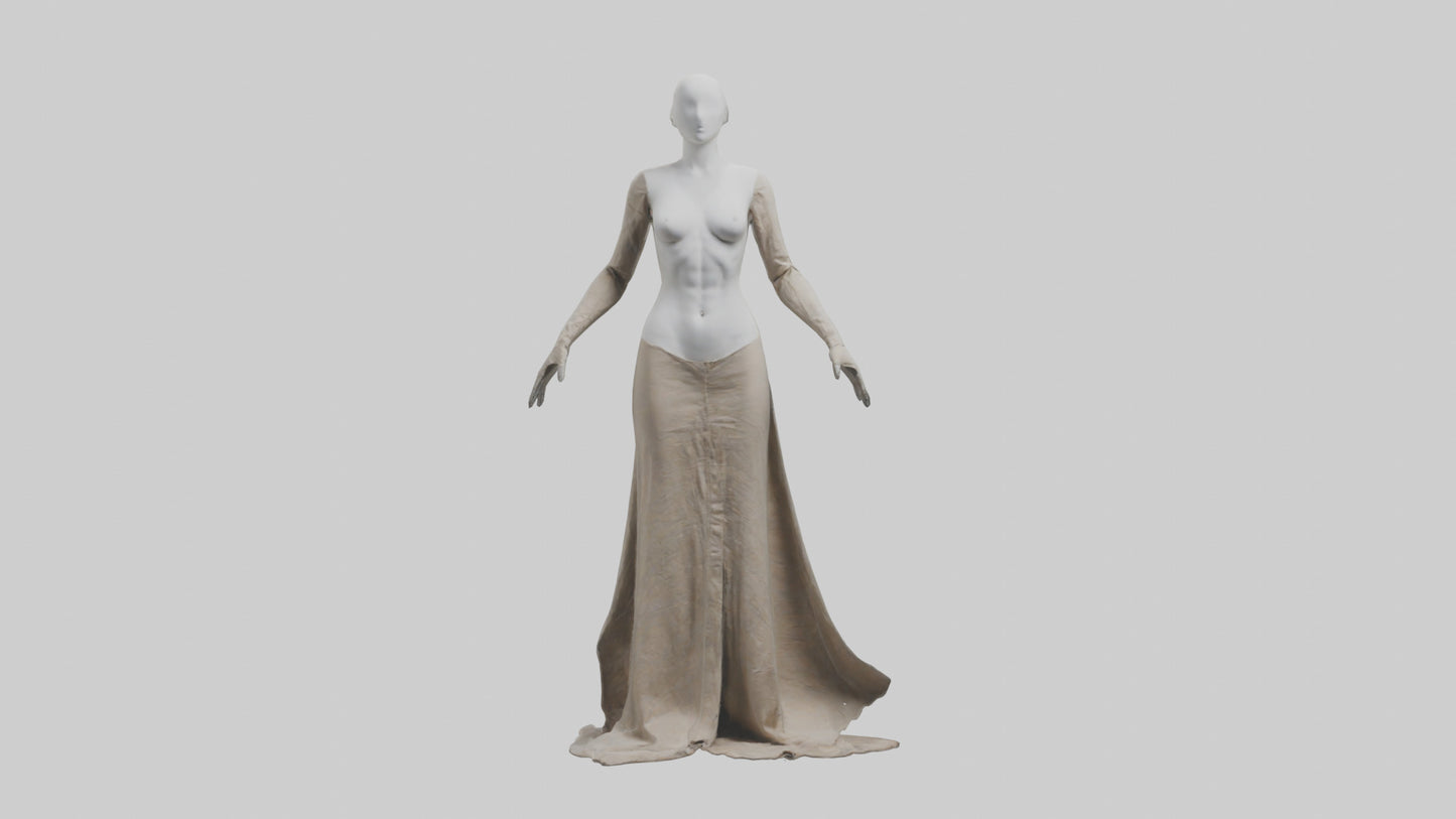 3D model Headless woman model VR / AR / low-poly