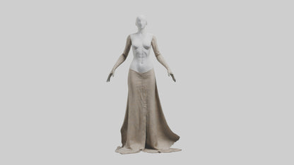 3D model Headless woman model VR / AR / low-poly