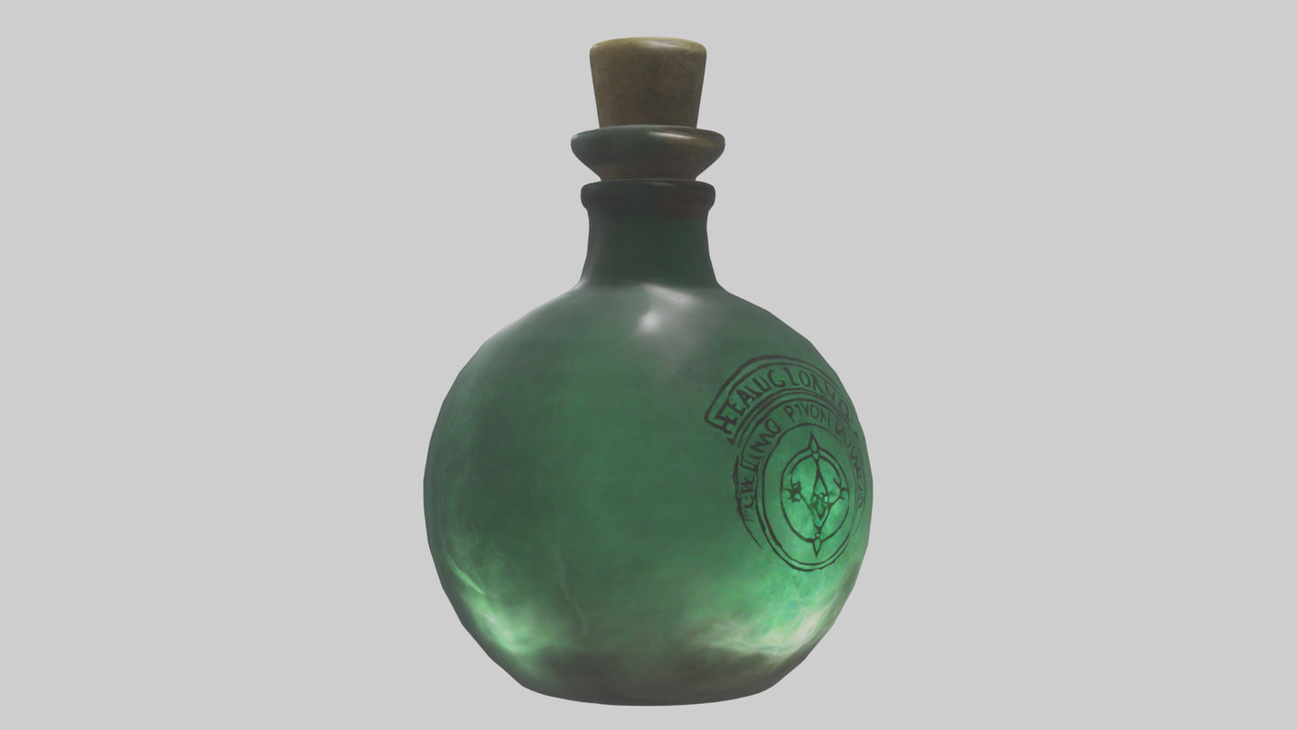 3D model Healing Potion Vial model VR / AR / low-poly