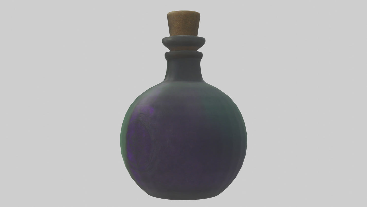 3D model Healing Potion Vial model VR / AR / low-poly
