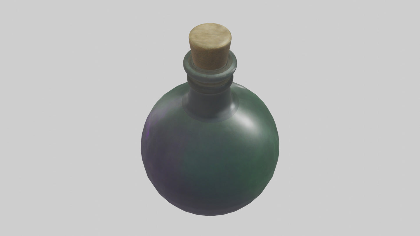 3D model Healing Potion Vial model VR / AR / low-poly