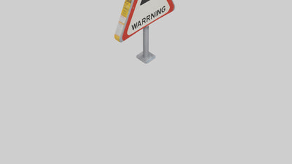 Heavy Impact Warning Sign model VR / AR / low-poly