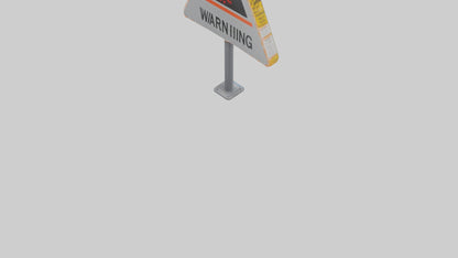Heavy Impact Warning Sign model VR / AR / low-poly