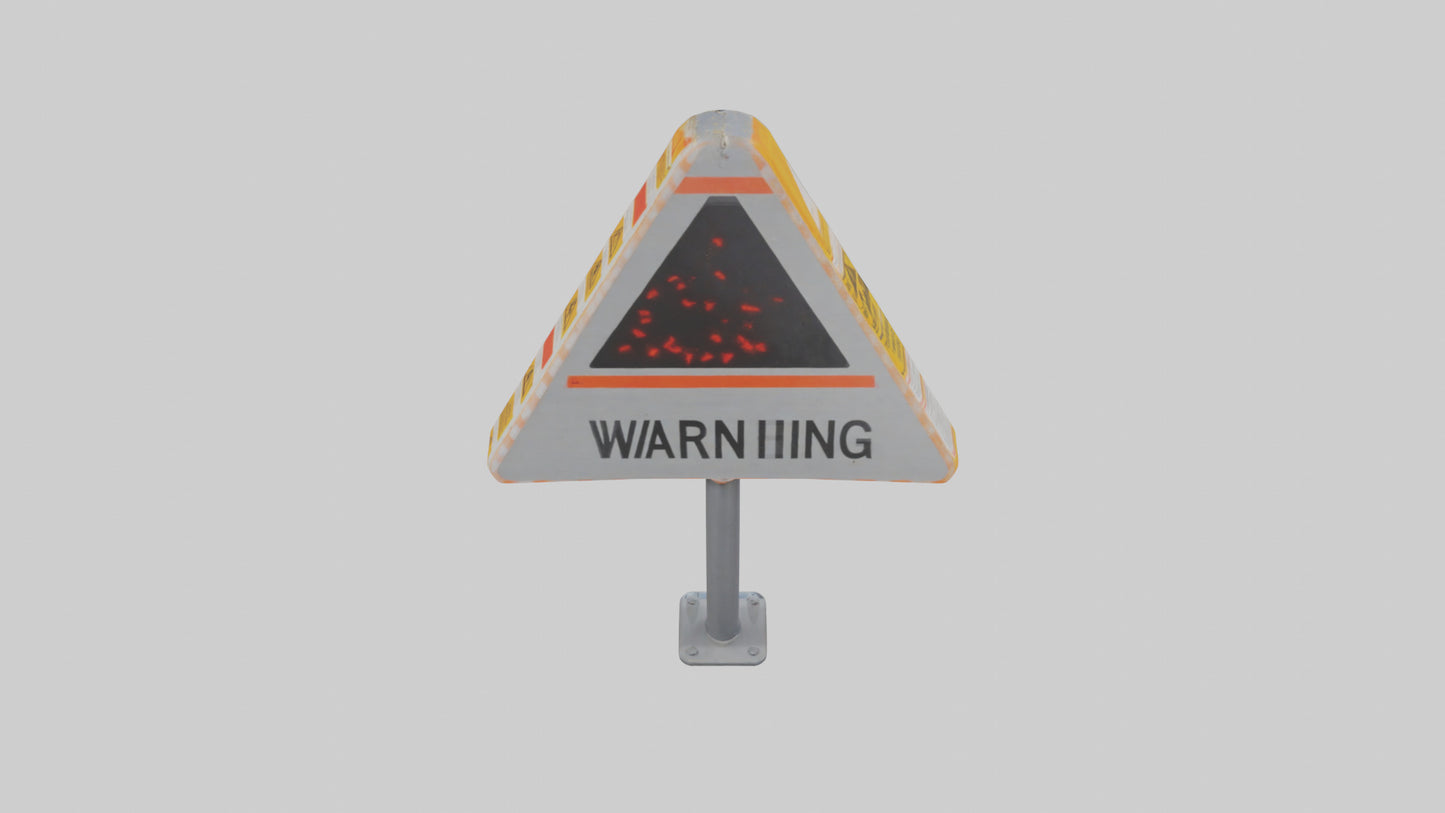 Heavy Impact Warning Sign model VR / AR / low-poly