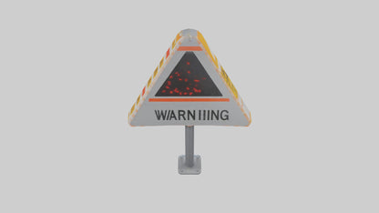 Heavy Impact Warning Sign model VR / AR / low-poly