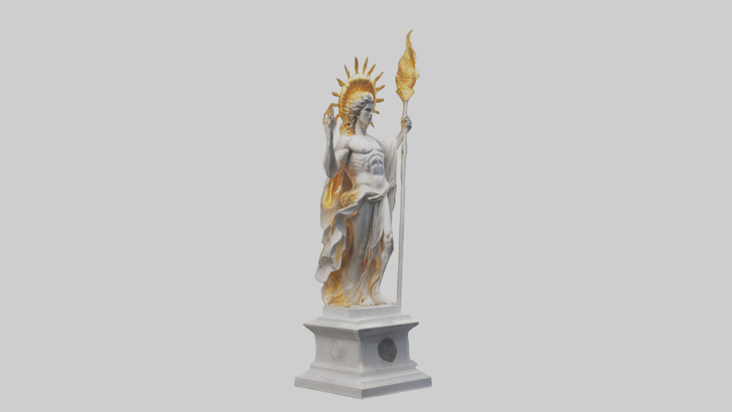 Helios statue model VR / AR / low-poly