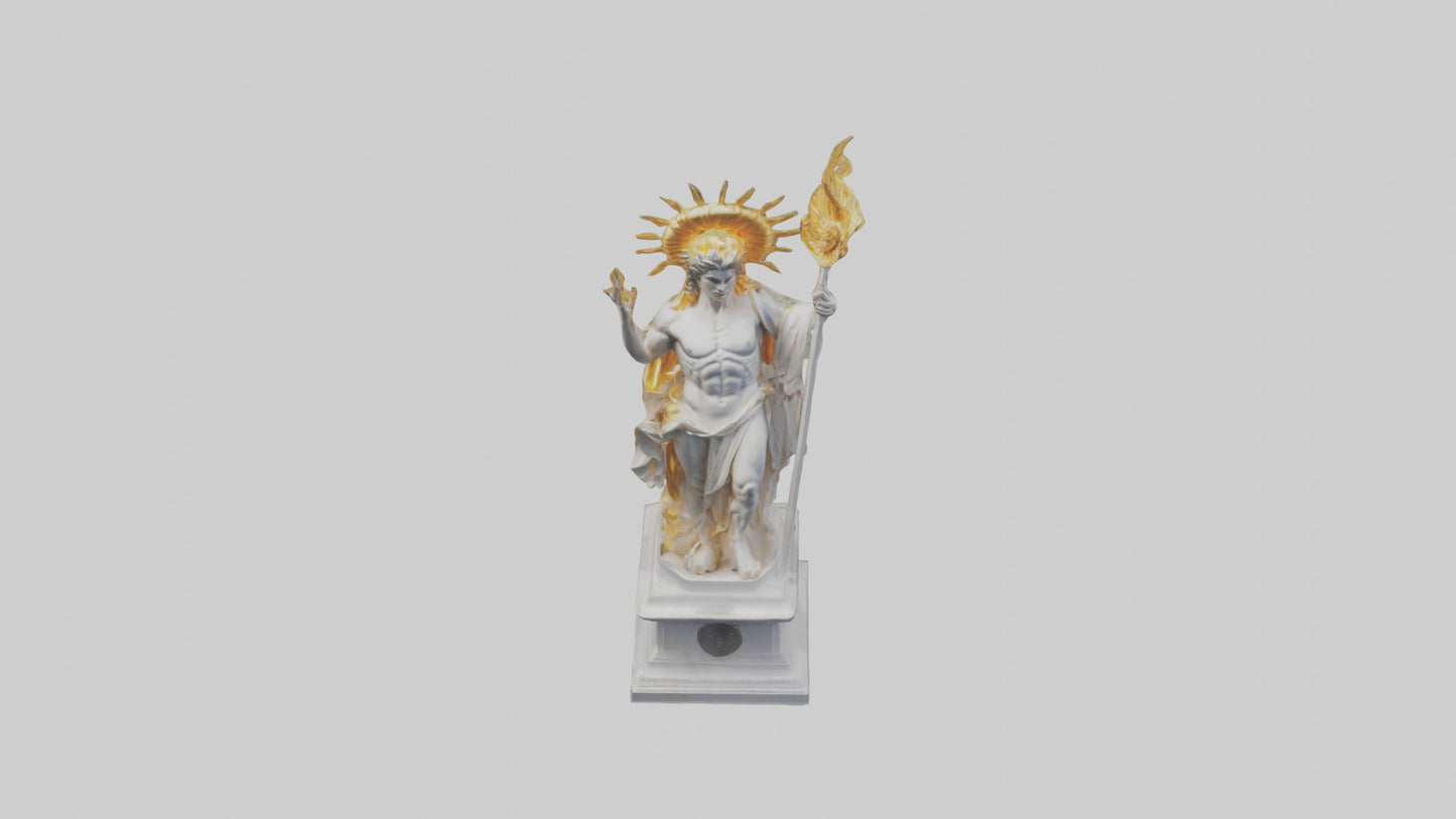 Helios statue model VR / AR / low-poly