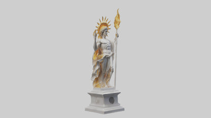 Helios statue model VR / AR / low-poly