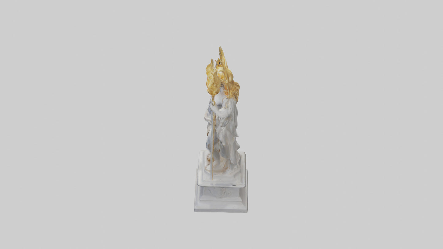 Helios statue model VR / AR / low-poly