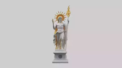Helios statue model VR / AR / low-poly