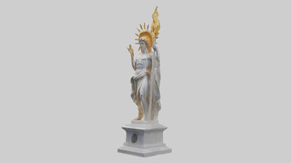 Helios statue model VR / AR / low-poly