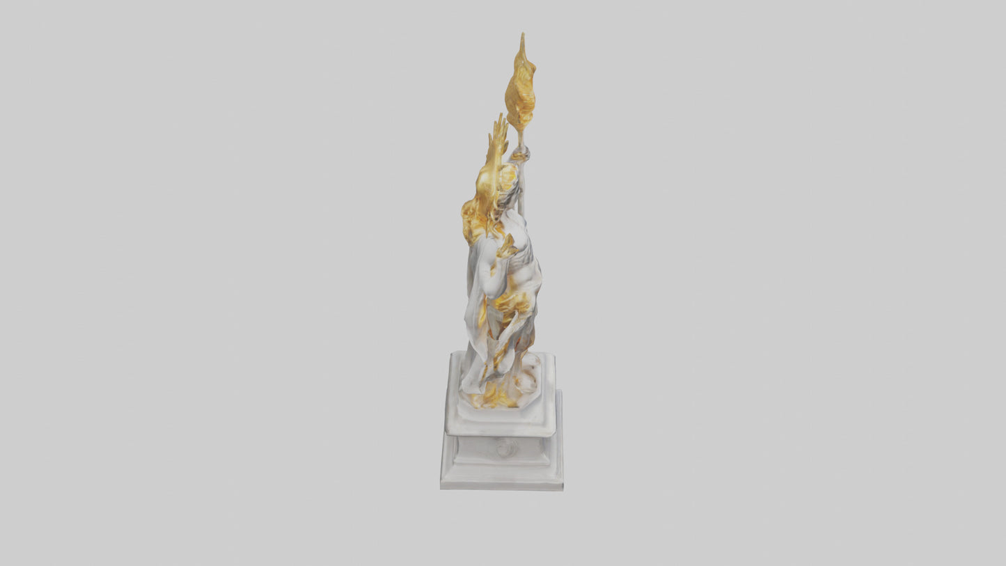 Helios statue model VR / AR / low-poly