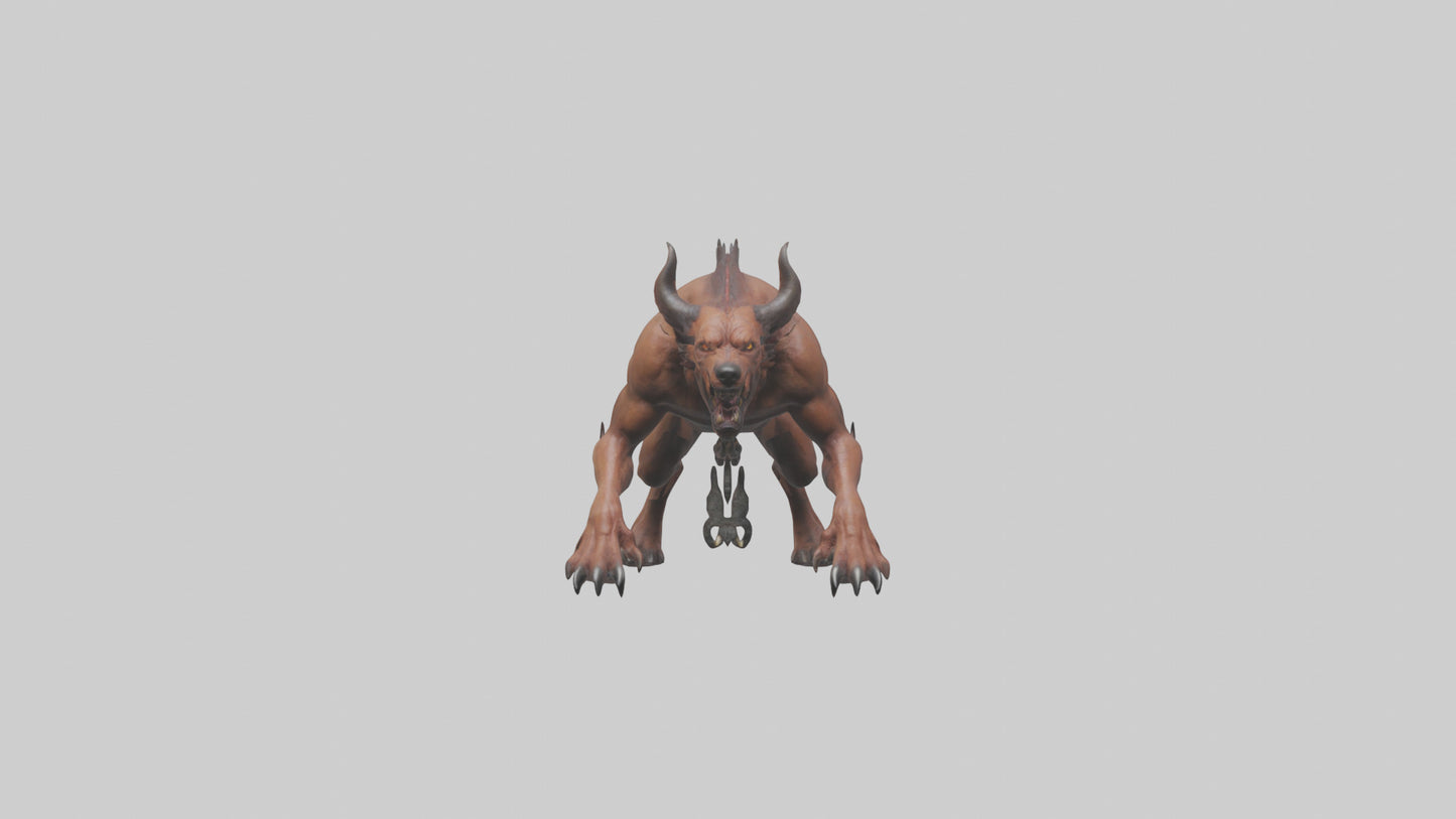 Hell Hound model VR / AR / low-poly