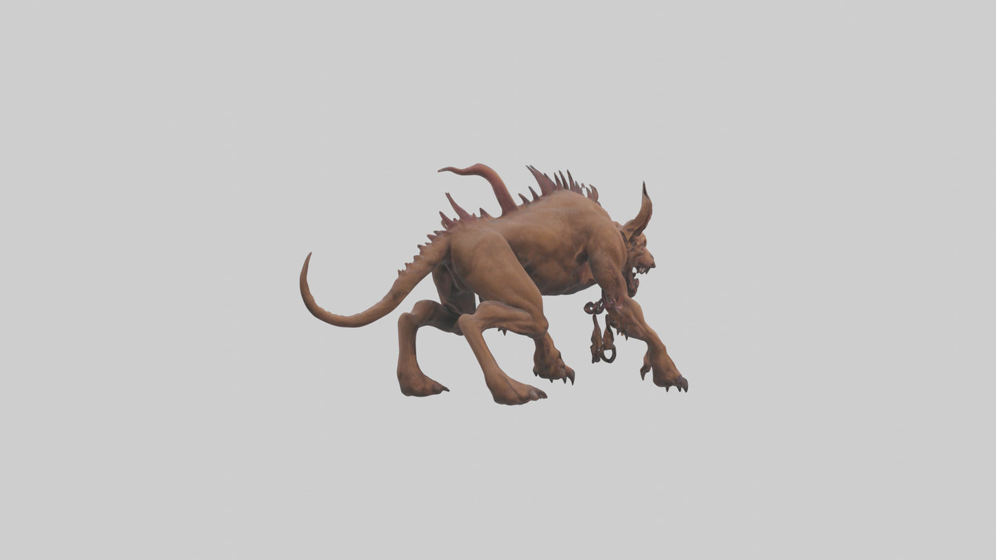 Hell Hound model VR / AR / low-poly