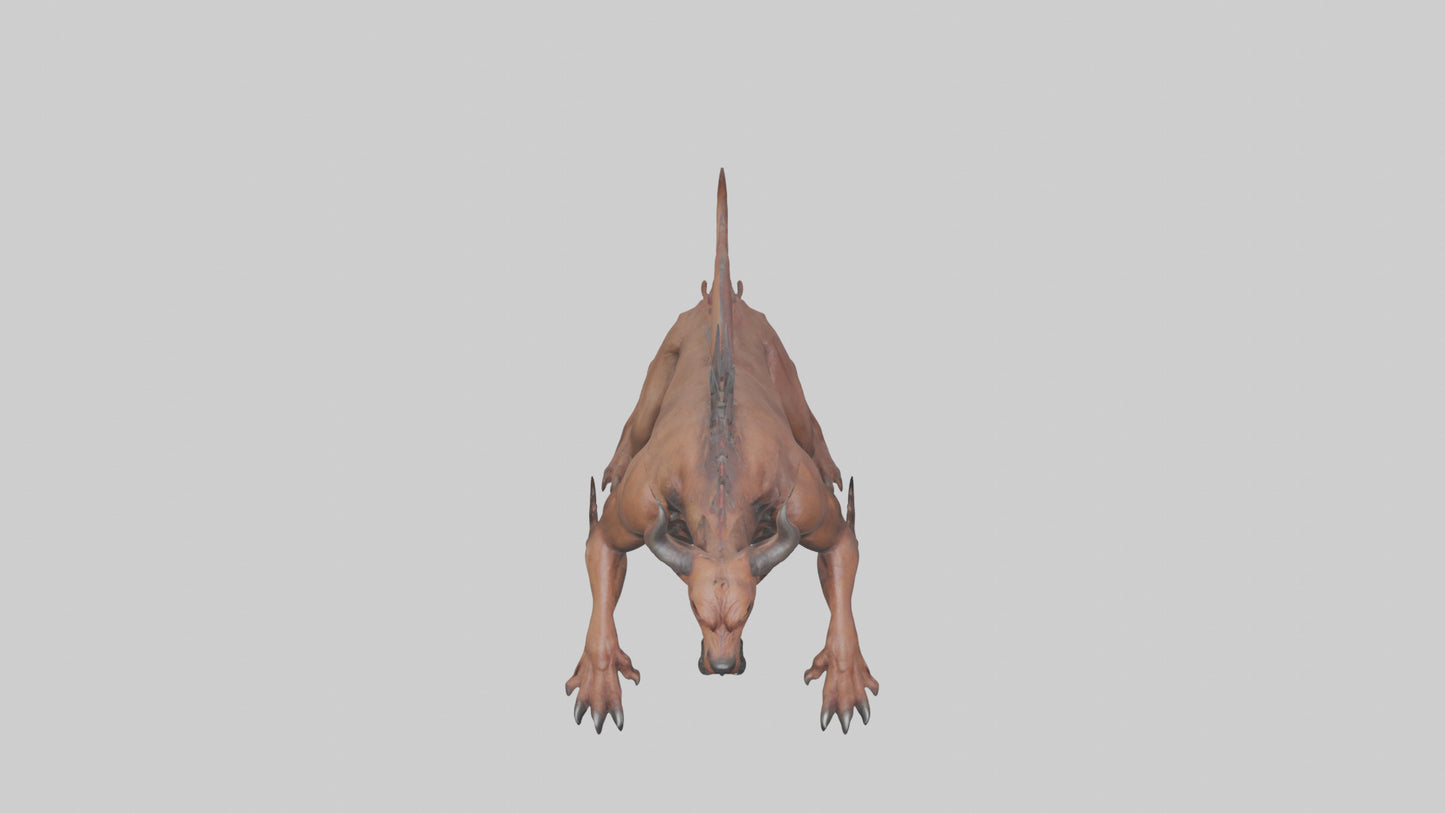 Hell Hound model VR / AR / low-poly