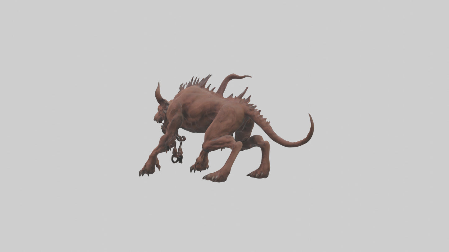 Hell Hound model VR / AR / low-poly