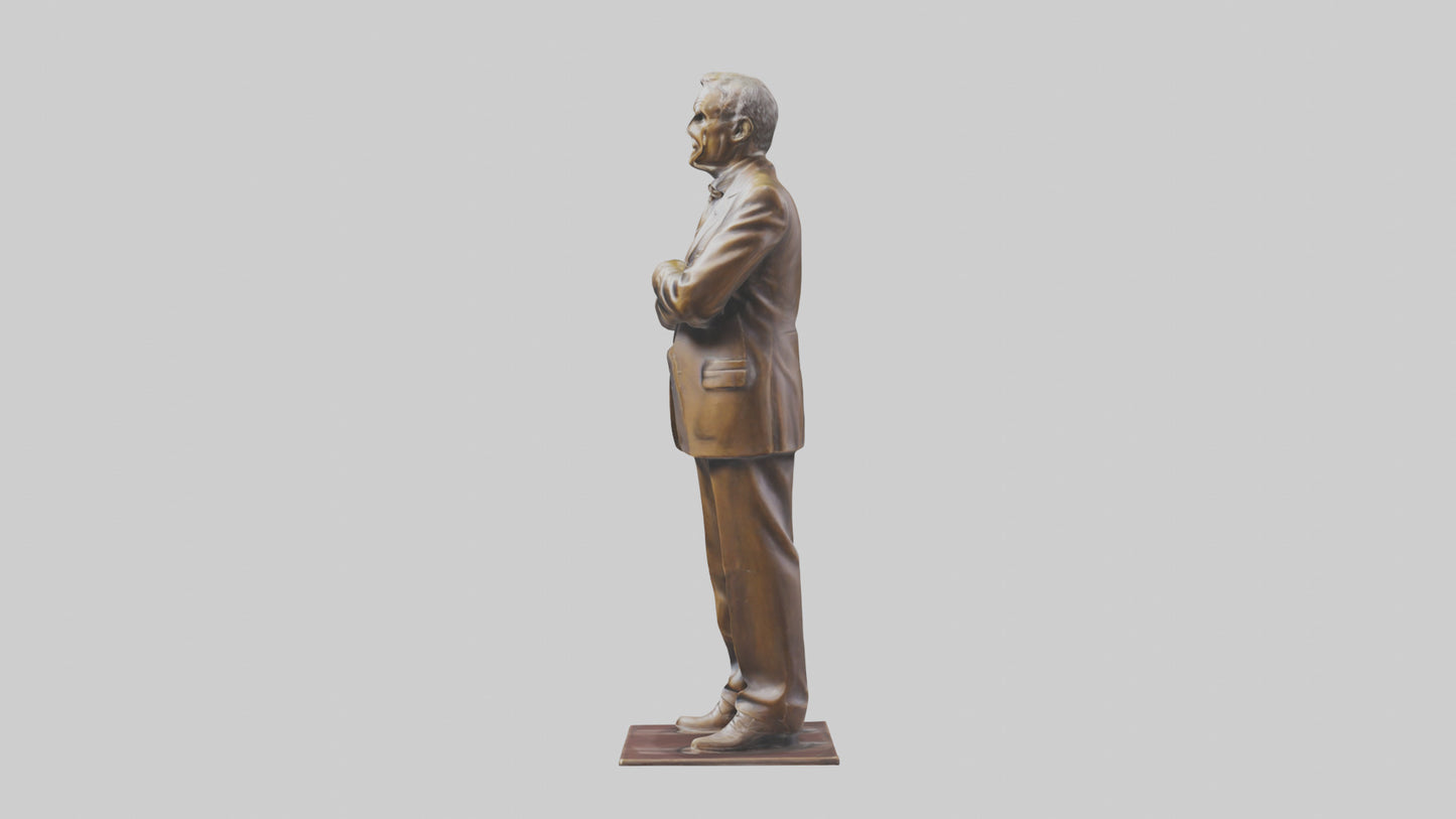 Henry Ford statue model VR / AR / low-poly