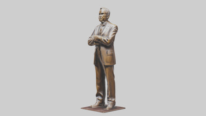 Henry Ford statue model VR / AR / low-poly
