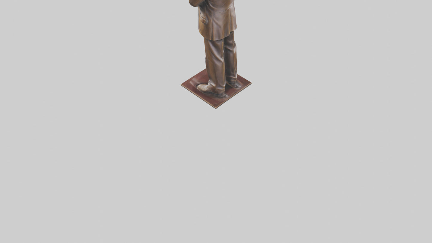 Henry Ford statue model VR / AR / low-poly