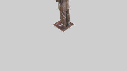 Henry Ford statue model VR / AR / low-poly