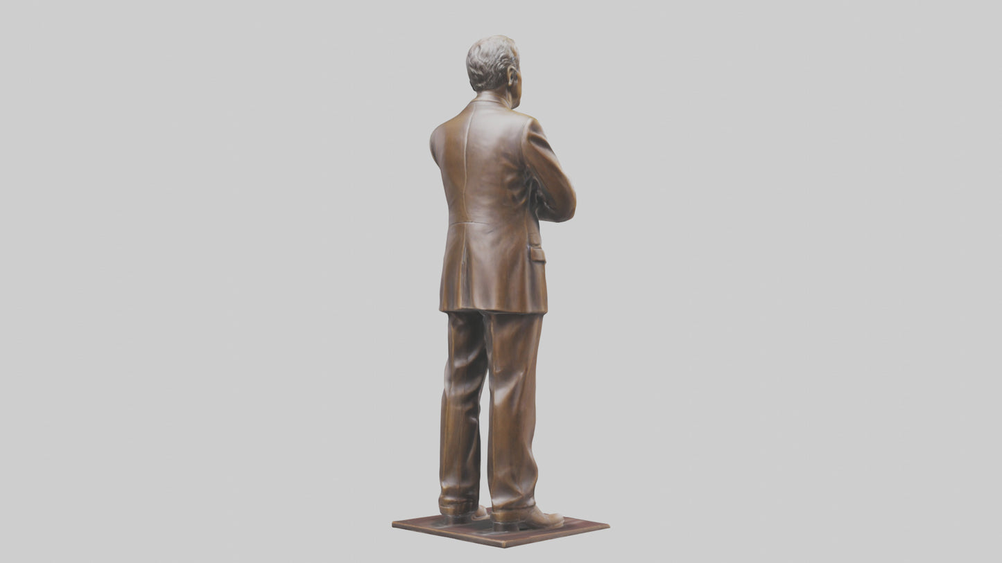 Henry Ford statue model VR / AR / low-poly