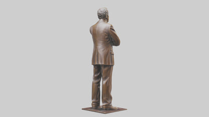 Henry Ford statue model VR / AR / low-poly